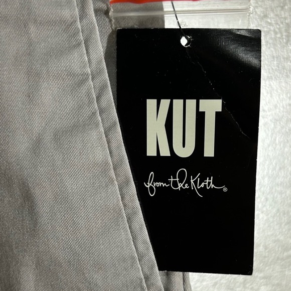 KUT from the Kloth Taylor Crop Trouser Pants Womens Size 14 Gray Chinos Casual - Picture 4 of 15